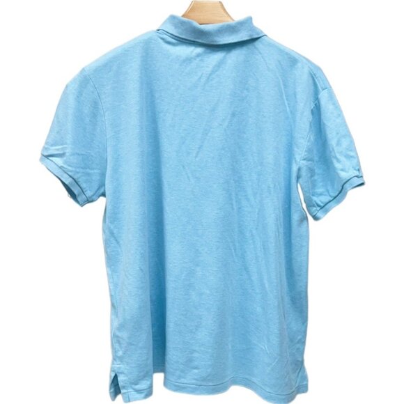 Polo Ralph Lauren Custom Slim Fit MSRP $80 Short Sleeve Blue Shirt Large Golf - Picture 2 of 9